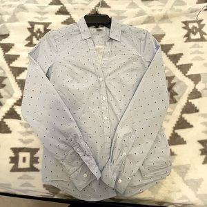 H&M Blue and a white striped dress shirt